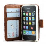 Wholesale iPhone 4S / 4 Chocolate Flip Leather Wallet Case with Stand (Brown)